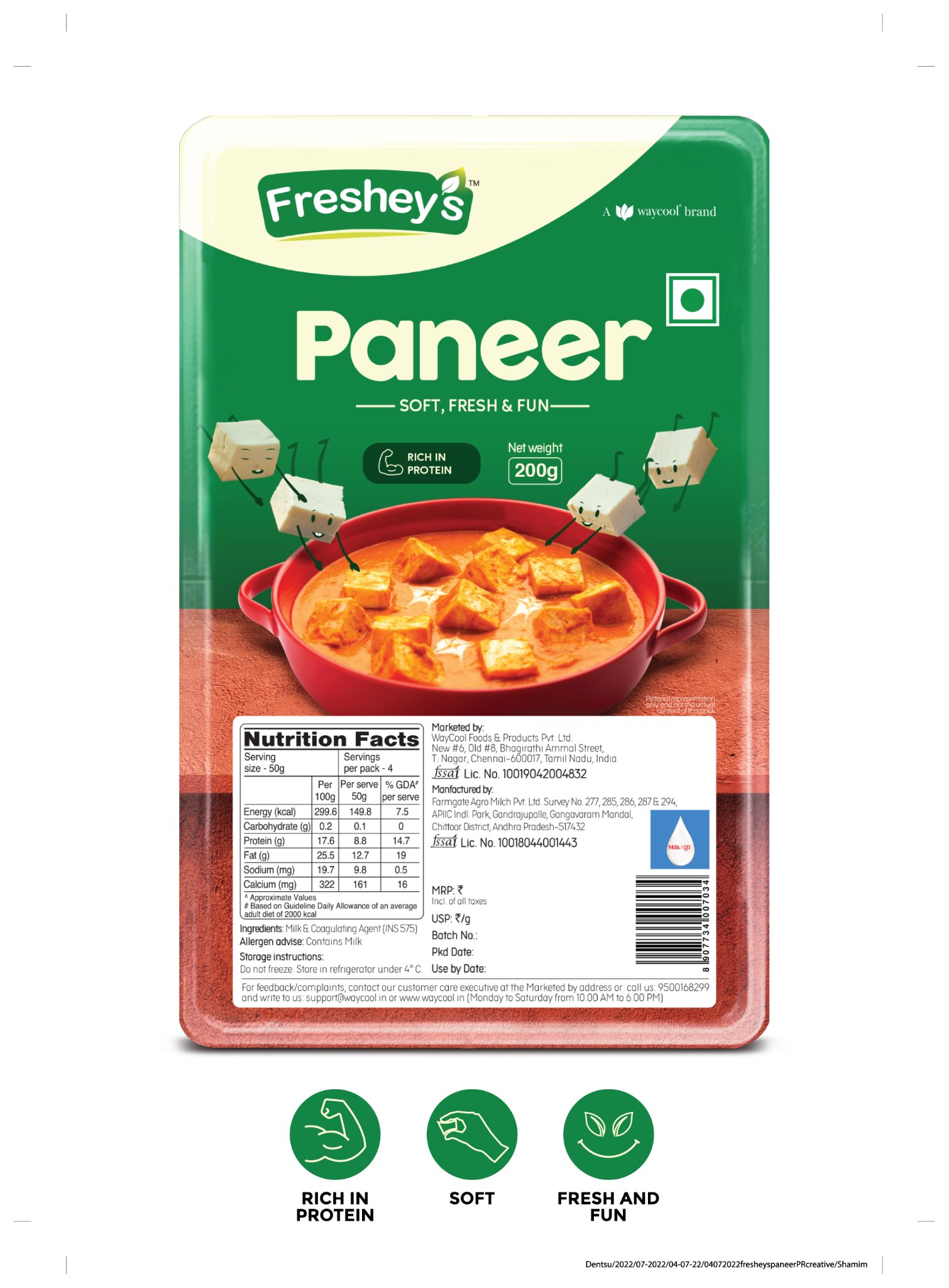 WayCool Foods’ Ready-To-Cook Brand Freshey’s Strengthens its Value- Added Dairy Portfolio