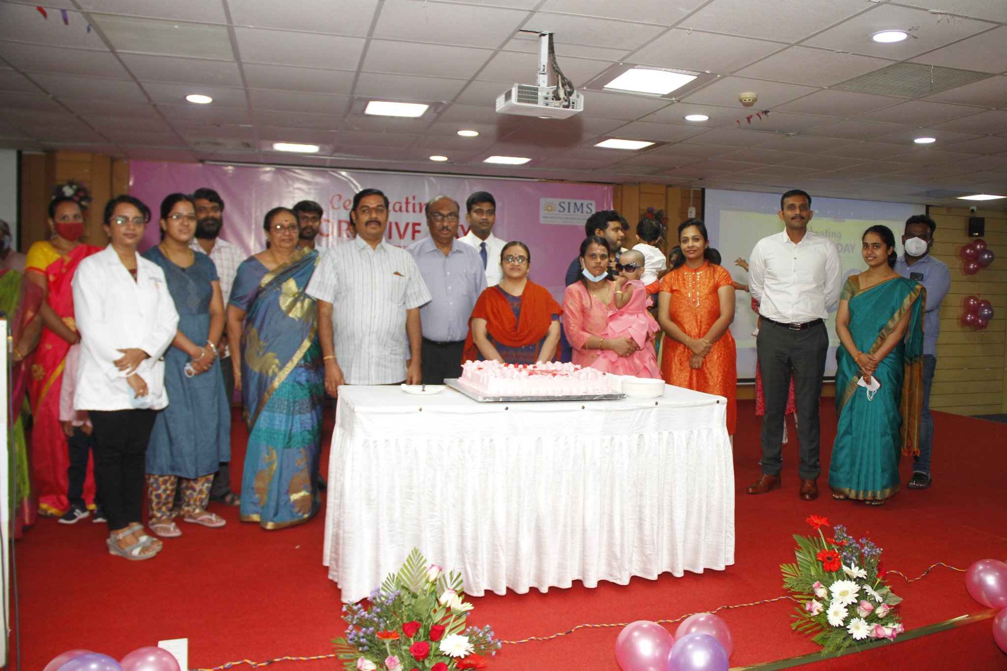  A special cake cutting ceremony was organize with parents and kids at SIMS Hospital