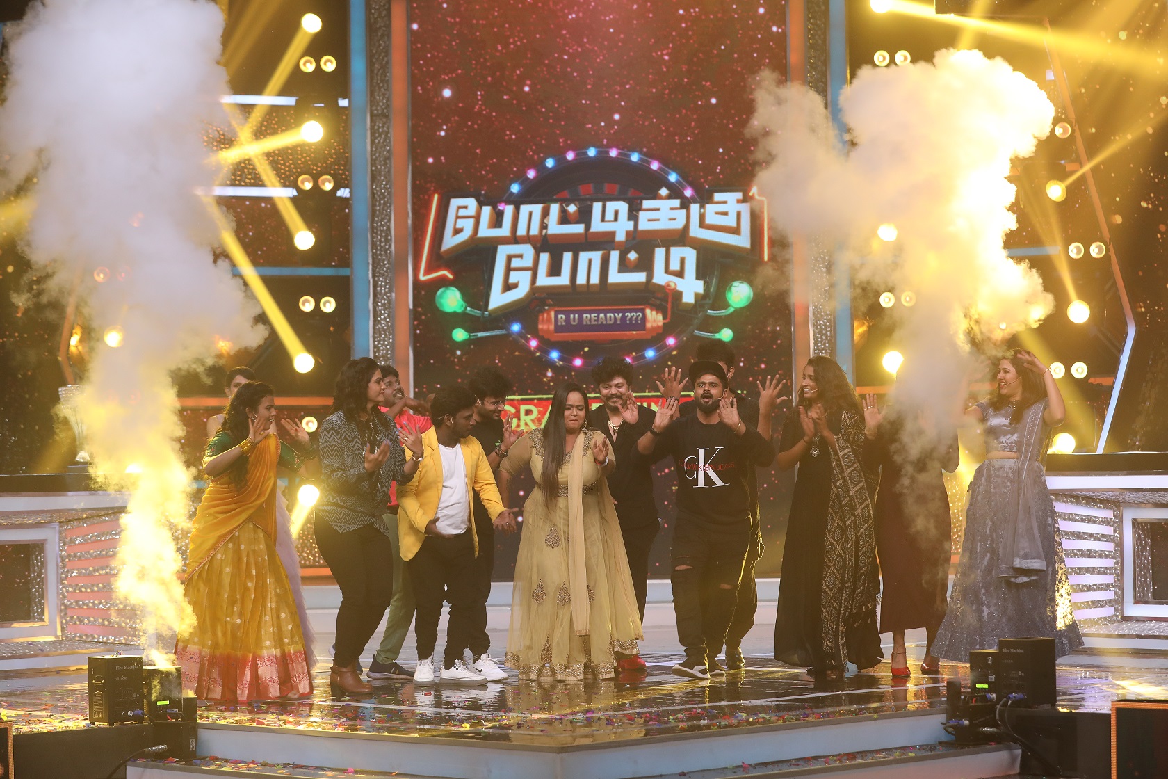 Team Valli Thirumanam win the grand finale of Colors Tamil popular non fiction show Pottikku Potti