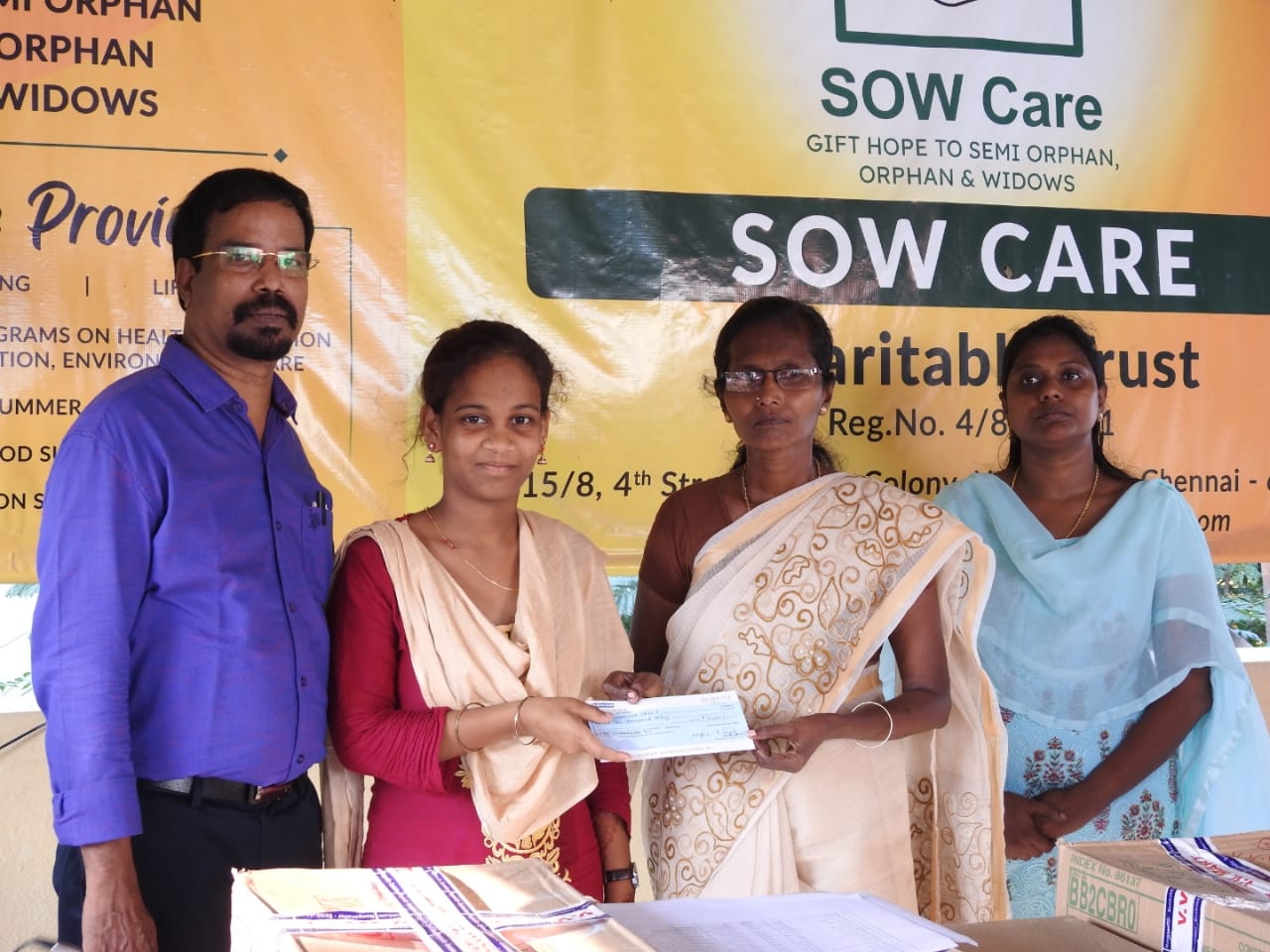 Sow care Charitable Trust helped the poor students who lost their parents due to Covid