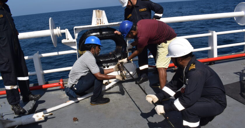 Indian Coast Guard ship Samudra Paheredar recovers adrift Tsunami Buoy