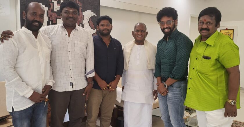 The ‘Saamaniyan’ crew gets Blessings from Maestro Isaignani Ilaiyaraaja