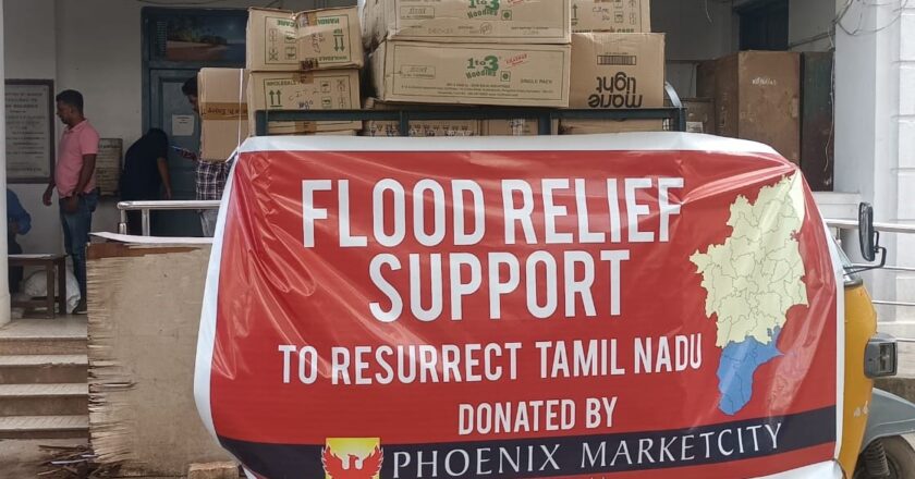 Phoenix Marketcity, Chennai Donates Relief Materials to More Than 1000 Victims Affected by the Floods in Southern Tamil Nadu