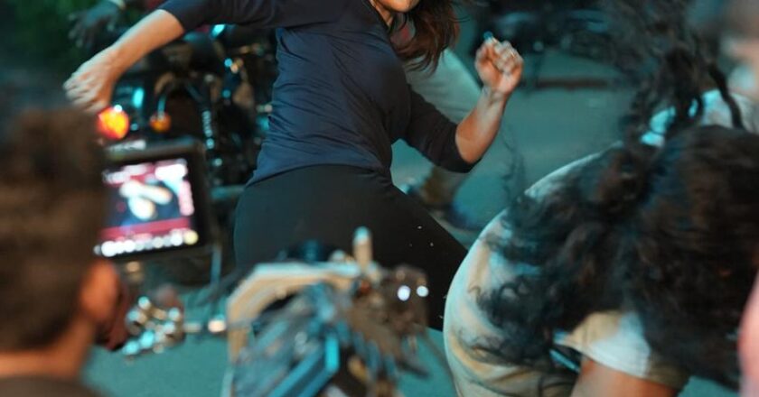 Actor Sakshi Agarwal suffers to injury during an action sequence for her Malayalam film