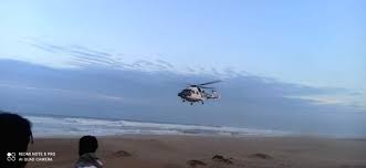 INDIAN COAST GUARD AIRLIFTS A SRI LANKAN FISHERMAN WITH HEART AILMENT FROM DRIFTING BOAT OFF CHENNAI
