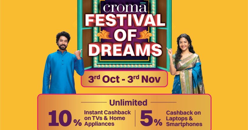 Croma kickstarts with its ‘Festival of Dreams’ Campaign, Shop electronics and Unlock exciting Festive Surprises!