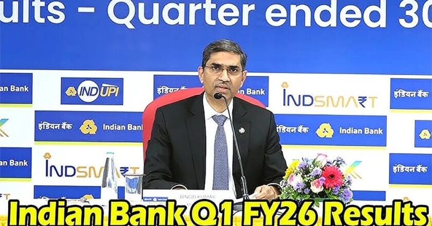 Indian Bank standalone Q1 net profit at ₹2972.82 rises