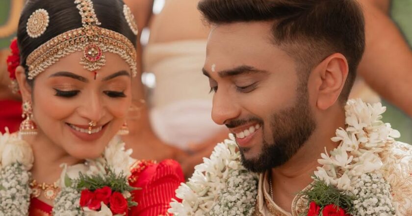 சாய் ரோஷன் ஷாம் – ஜனனி இருவருக்கும் குடும்பத்தினர் முன்னிலையில்