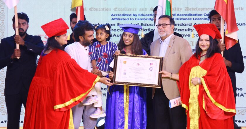 *Mrs. Sasikala Nagarajan Honored with Honorary Doctorate