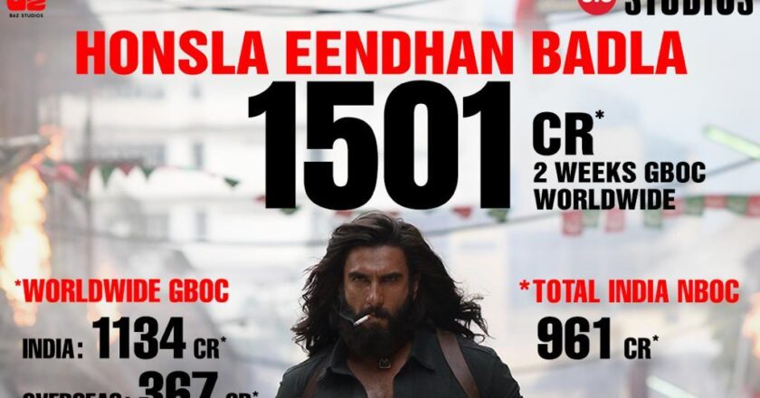 CROSSES ₹950 CRORES (INDIA NETT) BY END OF WEEK 2*